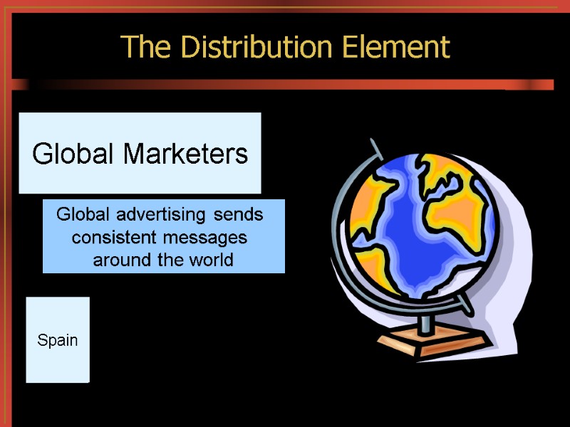 The Distribution Element Global Marketers Global advertising sends  consistent messages  around the